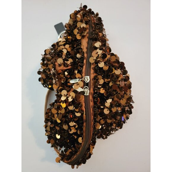 Bronze Sequin Shoulder Bag - Picture 7 of 10